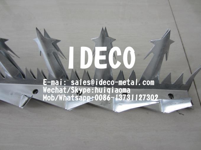 SS Blade Anti-Climb Wall Spikes, Stainless Steel Large Wall Spikes, Rust Proof Sharp Razor Spikes, Fence Spikes