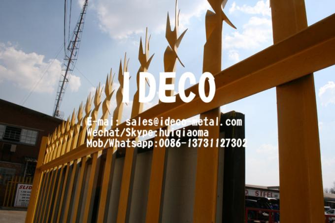 Razor Spike Palisade Fences, Metal Palisade Fencing, High Security Anti-Climb Steel Picket Fence