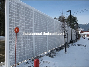 China Perforated Metal Sound Barriers,Road Noise Barrier Walls,Soundproof Screen Fence supplier